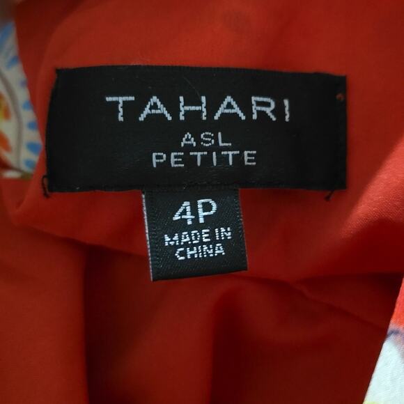 TAHARI ASL Women's Paisley-Print Tie-Back Maxi Dreess Size 4‎ P Petite New! - Picture 6 of 9